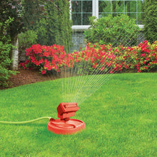Load image into Gallery viewer, Aqua Joe AJ-OSPR20-RED 20-Nozzle Max Coverage Adjustable Gear Driven Oscillating Sprinkler on Sled Base (RED)
