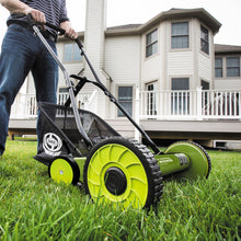 Load image into Gallery viewer, Sun Joe MJ502M-RM Manual Reel Mower with Grass Catcher | 20-Inch (Certified Refurbished)
